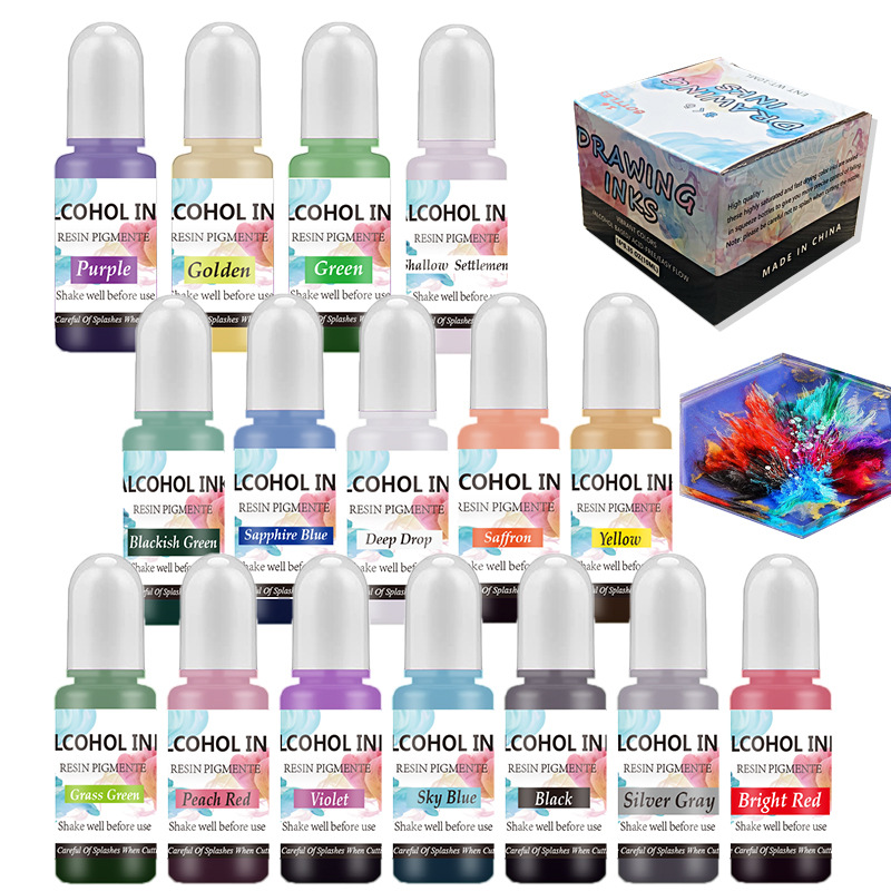 エポキシ樹脂顔料スリーブ,インク,アルコール,キャンドル染料 - Alcohol Ink Set のレビューと価格
