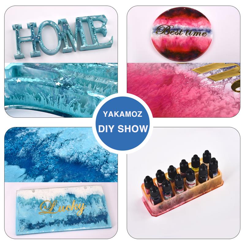 1セットエポキシ樹脂顔料キットアートインクアルコール液体着色 - Alcohol Ink Set のレビューと価格
